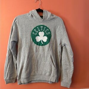 NBA Gray Celtics Hoodie with Green Logo